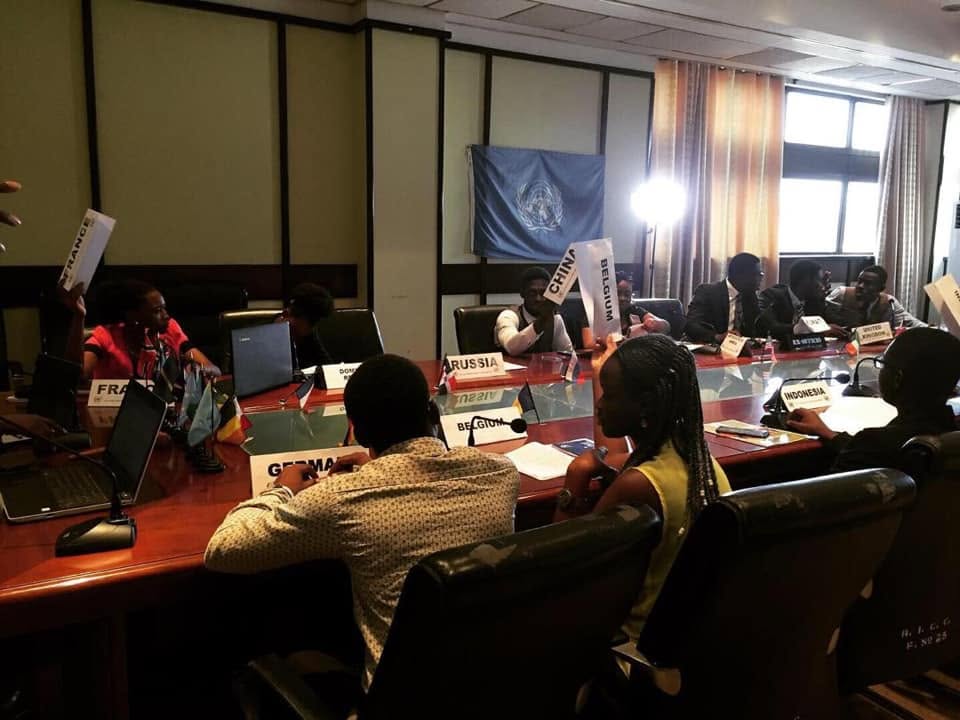 Delegates at the committee table.